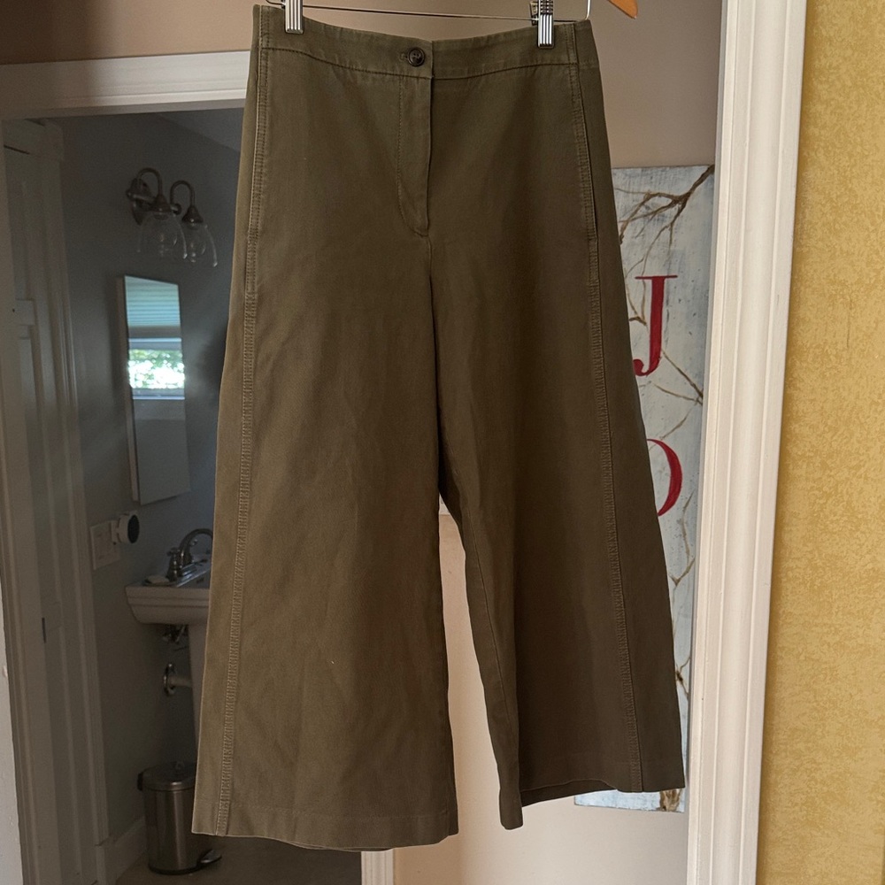 Ann Taylor Olive Wide Leg Pants